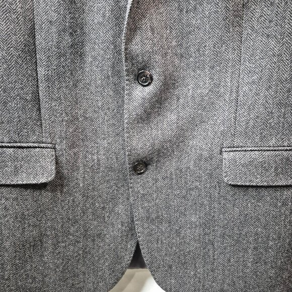 Lauren Ralph Lauren Mens Blazer Jacket Size 44 Slim Fit Wool Black Label Career - Picture 4 of 12